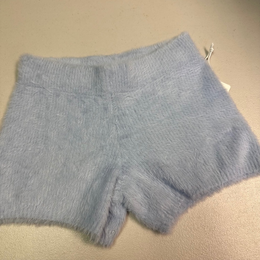 PJ Salvage Cozy Blue Fleece Shorts Size XS